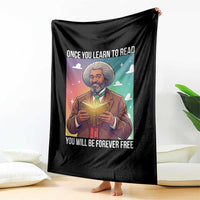 Frederick Douglass Reading And Freedom Throw Blanket African American Heritage - Wonder Print Shop