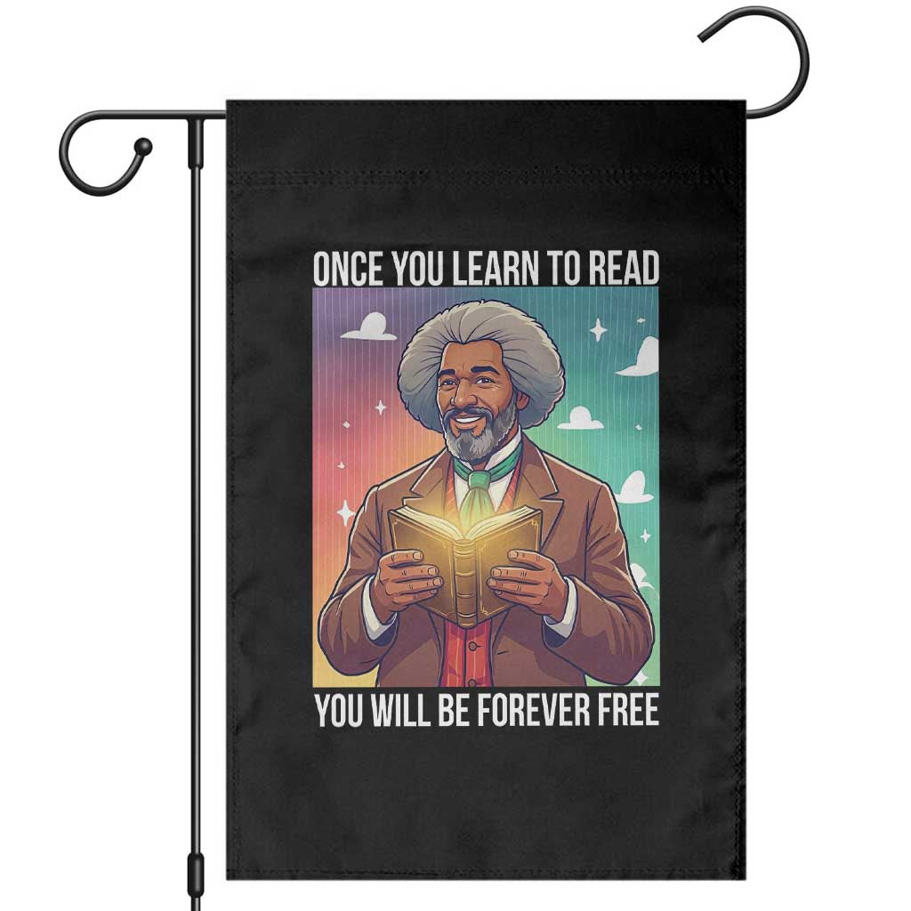 Frederick Douglass Reading And Freedom Garden Flag African American Heritage - Wonder Print Shop