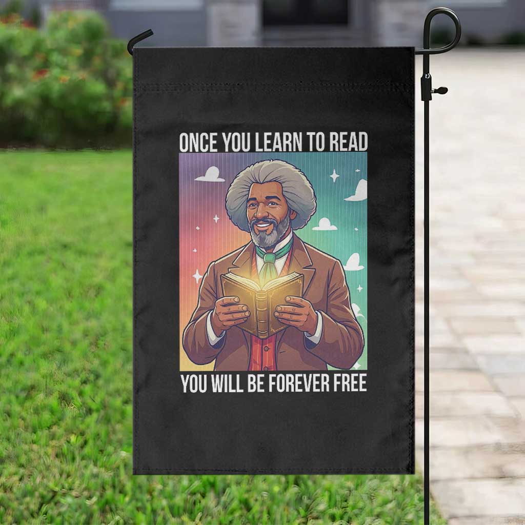 Frederick Douglass Reading And Freedom Garden Flag African American Heritage - Wonder Print Shop