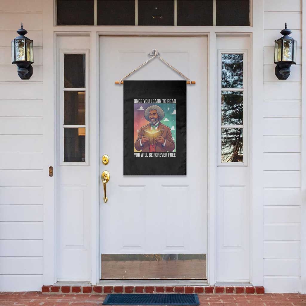 Frederick Douglass Reading And Freedom Garden Flag African American Heritage - Wonder Print Shop