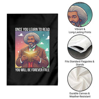 Frederick Douglass Reading And Freedom Garden Flag African American Heritage - Wonder Print Shop