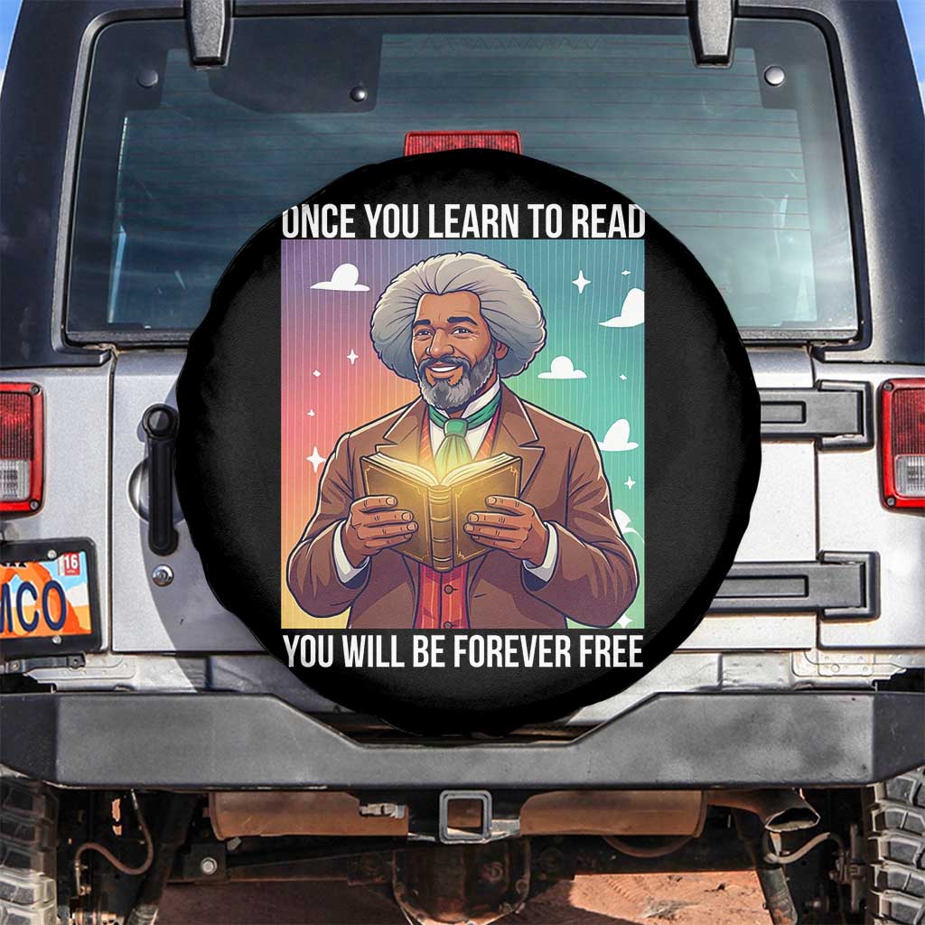 Frederick Douglass Reading And Freedom Spare Tire Cover African American Heritage - Wonder Print Shop