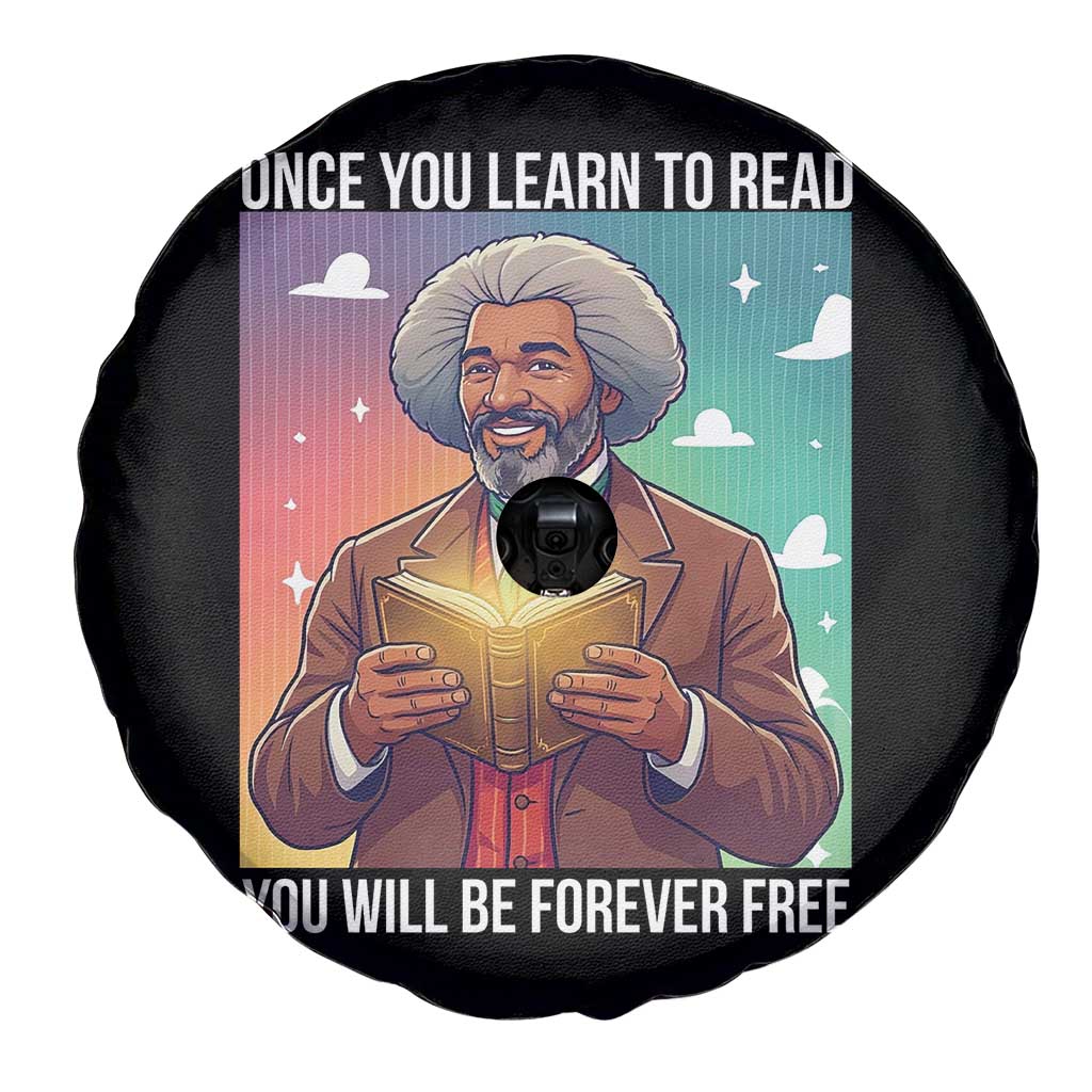 Frederick Douglass Reading And Freedom Spare Tire Cover African American Heritage - Wonder Print Shop