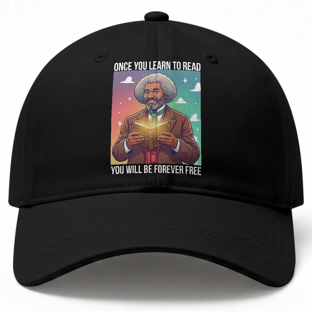 Frederick Douglass Reading And Freedom Baseball Cap African American Heritage