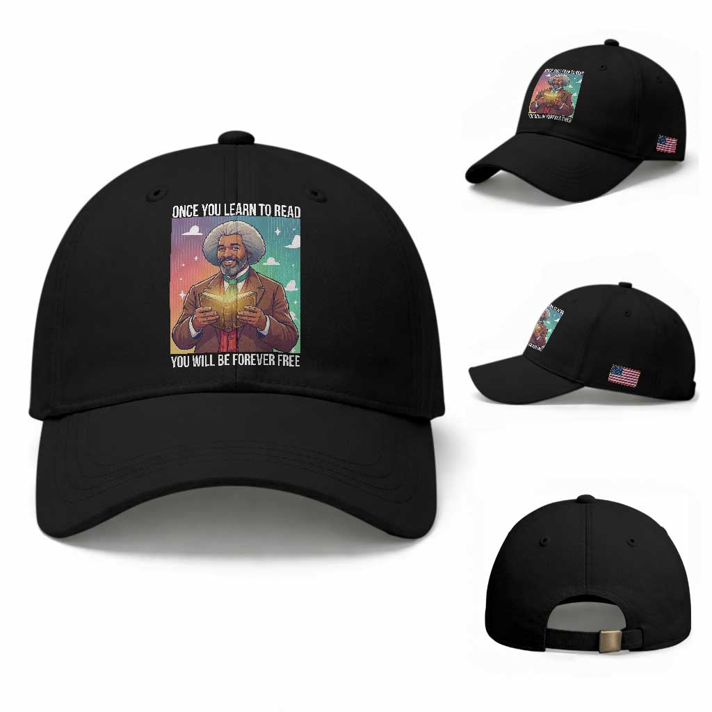 Frederick Douglass Reading And Freedom Baseball Cap African American Heritage
