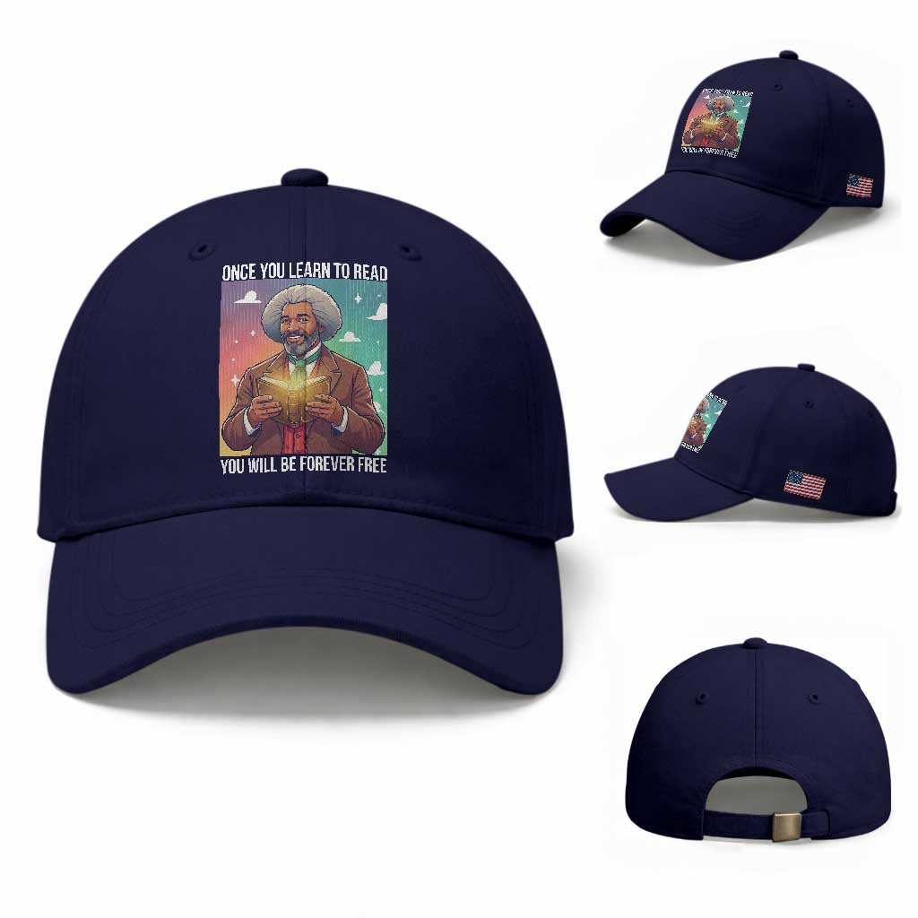 Frederick Douglass Reading And Freedom Baseball Cap African American Heritage
