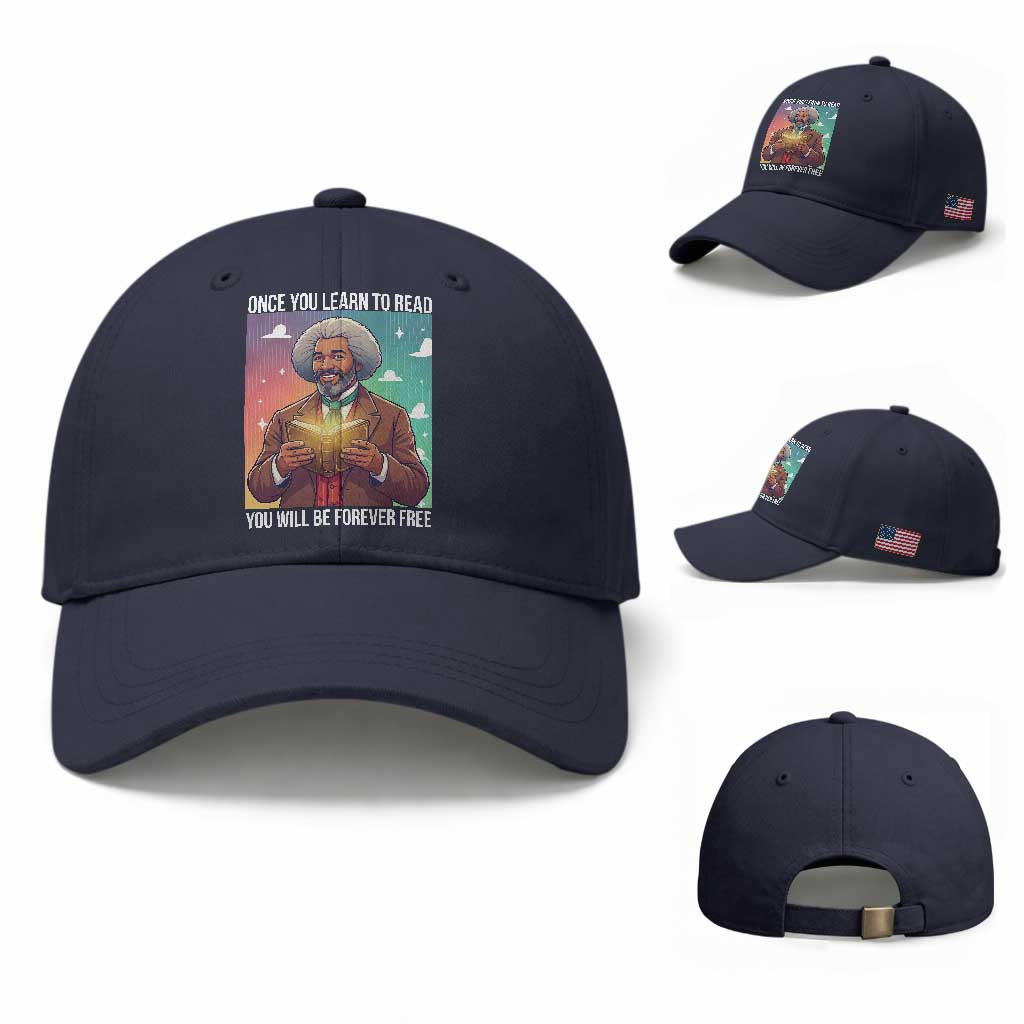 Frederick Douglass Reading And Freedom Baseball Cap African American Heritage