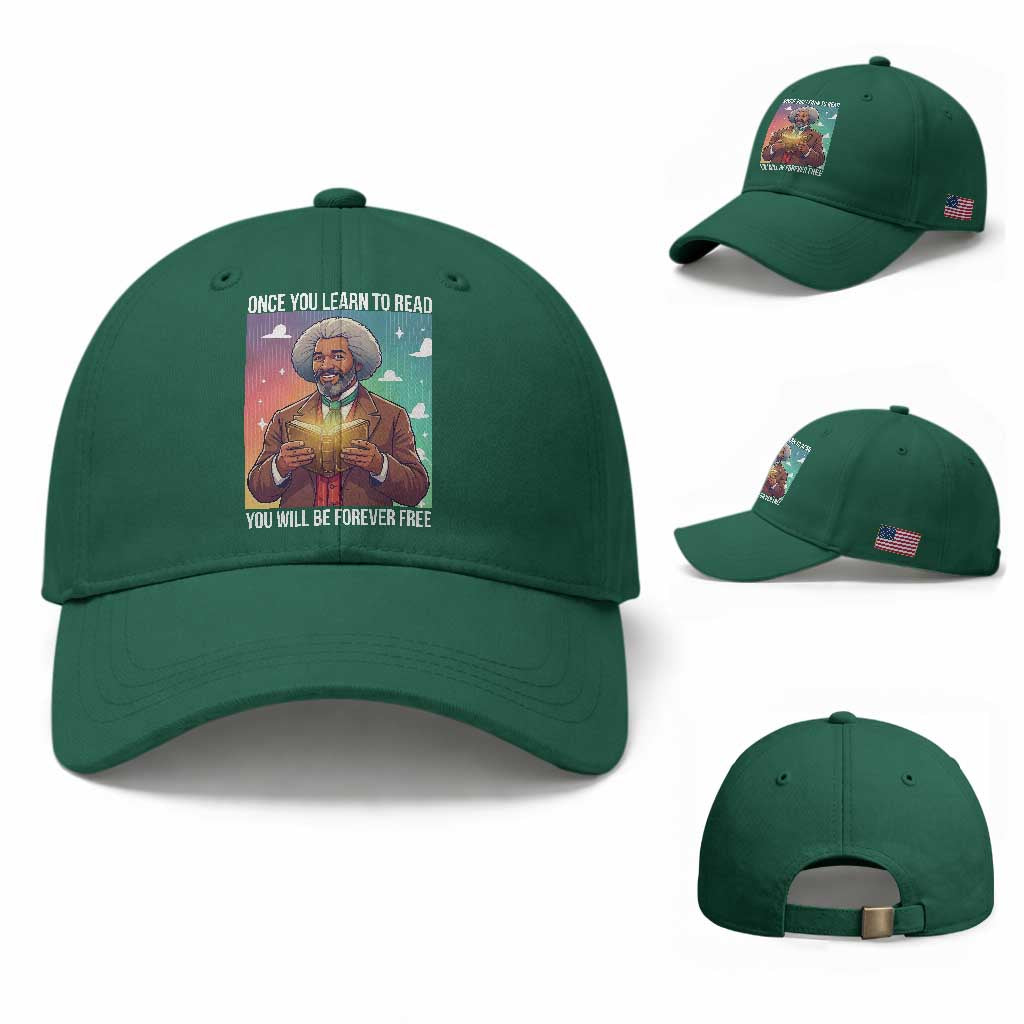 Frederick Douglass Reading And Freedom Baseball Cap African American Heritage