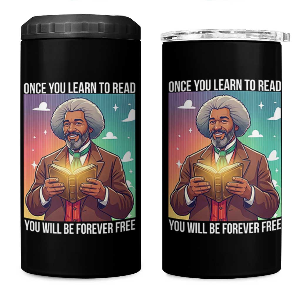 Frederick Douglass Reading And Freedom 4 in 1 Can Cooler Tumbler African American Heritage - Wonder Print Shop