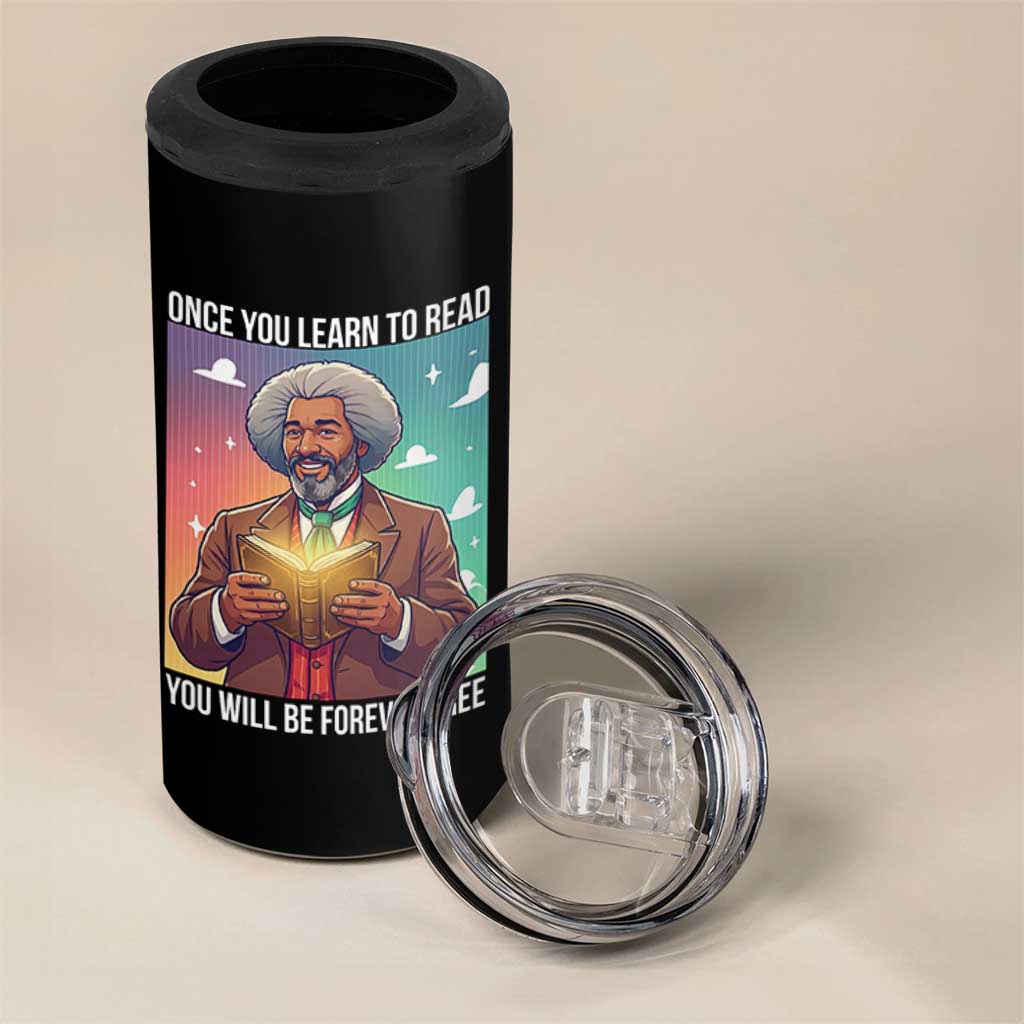 Frederick Douglass Reading And Freedom 4 in 1 Can Cooler Tumbler African American Heritage - Wonder Print Shop