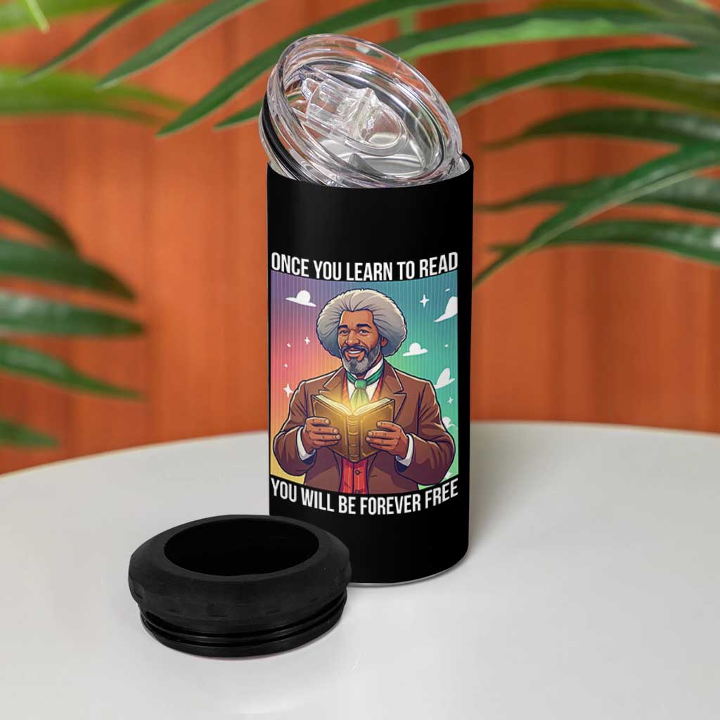 Frederick Douglass Reading And Freedom 4 in 1 Can Cooler Tumbler African American Heritage - Wonder Print Shop