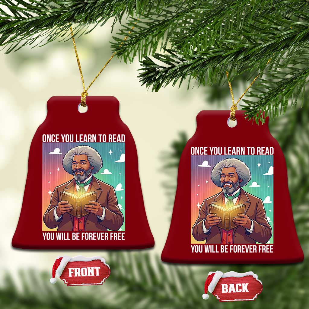 Frederick Douglass Reading And Freedom Ceramic Ornament African American Heritage - Wonder Print Shop