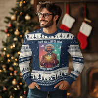 Frederick Douglass Reading And Freedom Ugly Christmas Sweater African American Heritage - Wonder Print Shop
