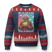 Frederick Douglass Reading And Freedom Ugly Christmas Sweater African American Heritage - Wonder Print Shop