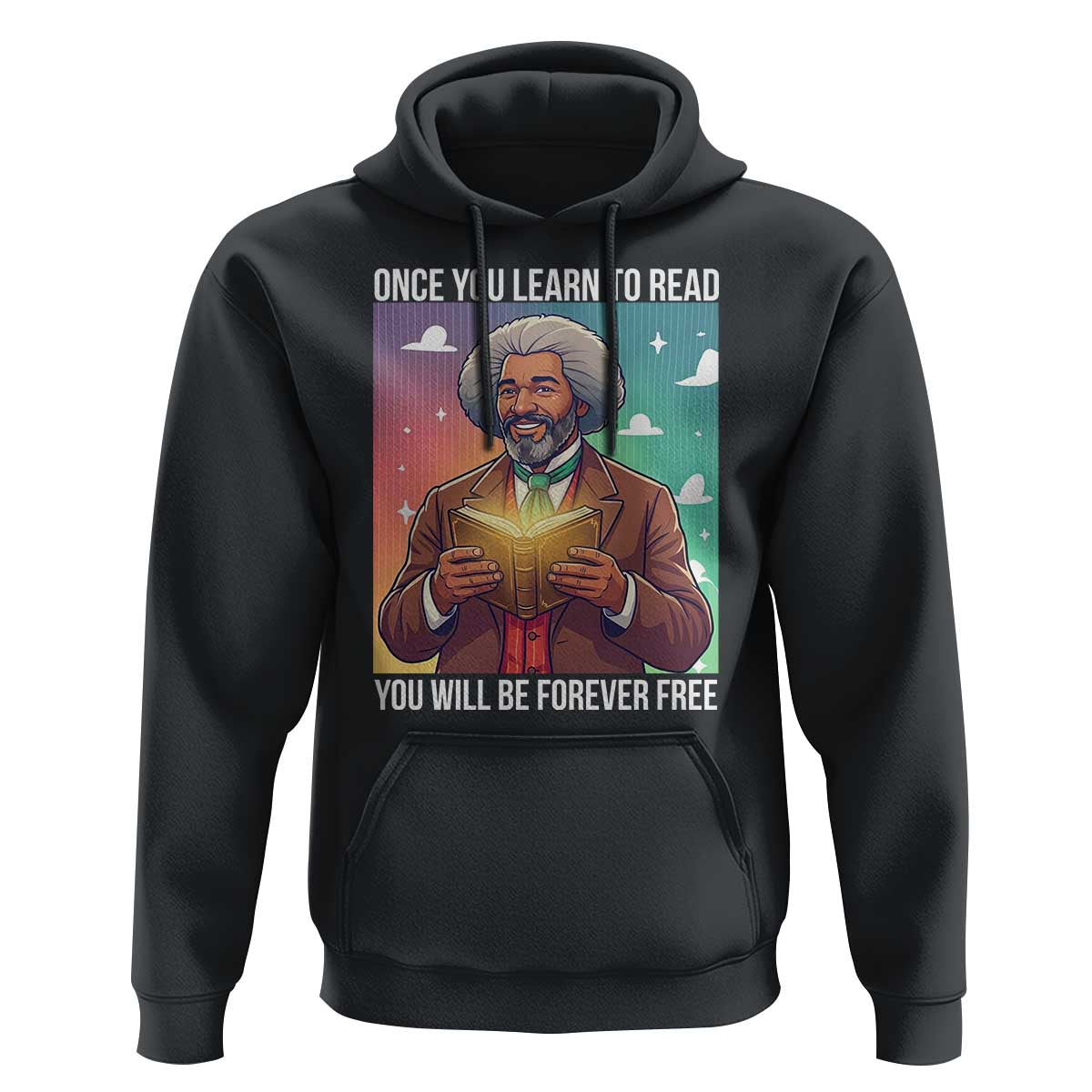 Frederick Douglass Reading And Freedom Hoodie African American Heritage - Wonder Print Shop