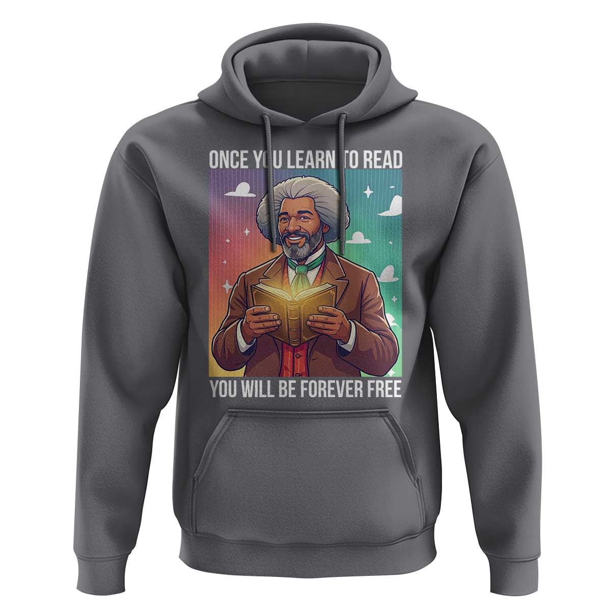 Frederick Douglass Reading And Freedom Hoodie African American Heritage - Wonder Print Shop