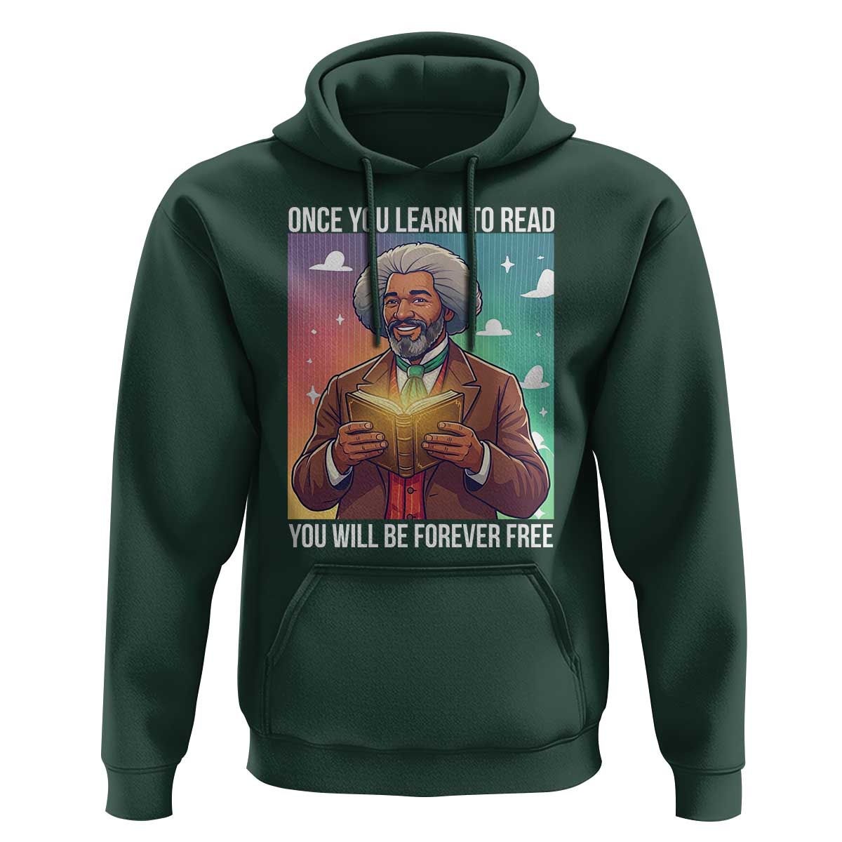 Frederick Douglass Reading And Freedom Hoodie African American Heritage - Wonder Print Shop