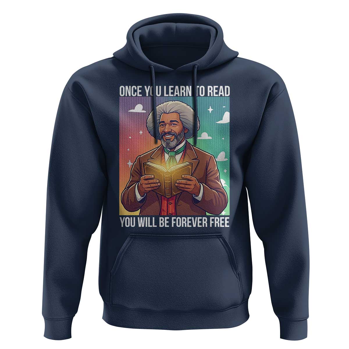 Frederick Douglass Reading And Freedom Hoodie African American Heritage - Wonder Print Shop