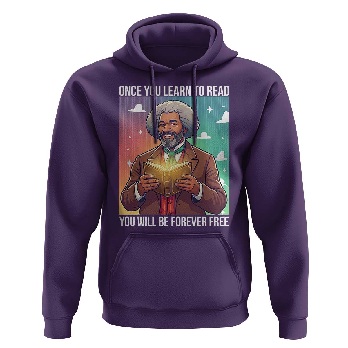Frederick Douglass Reading And Freedom Hoodie African American Heritage - Wonder Print Shop