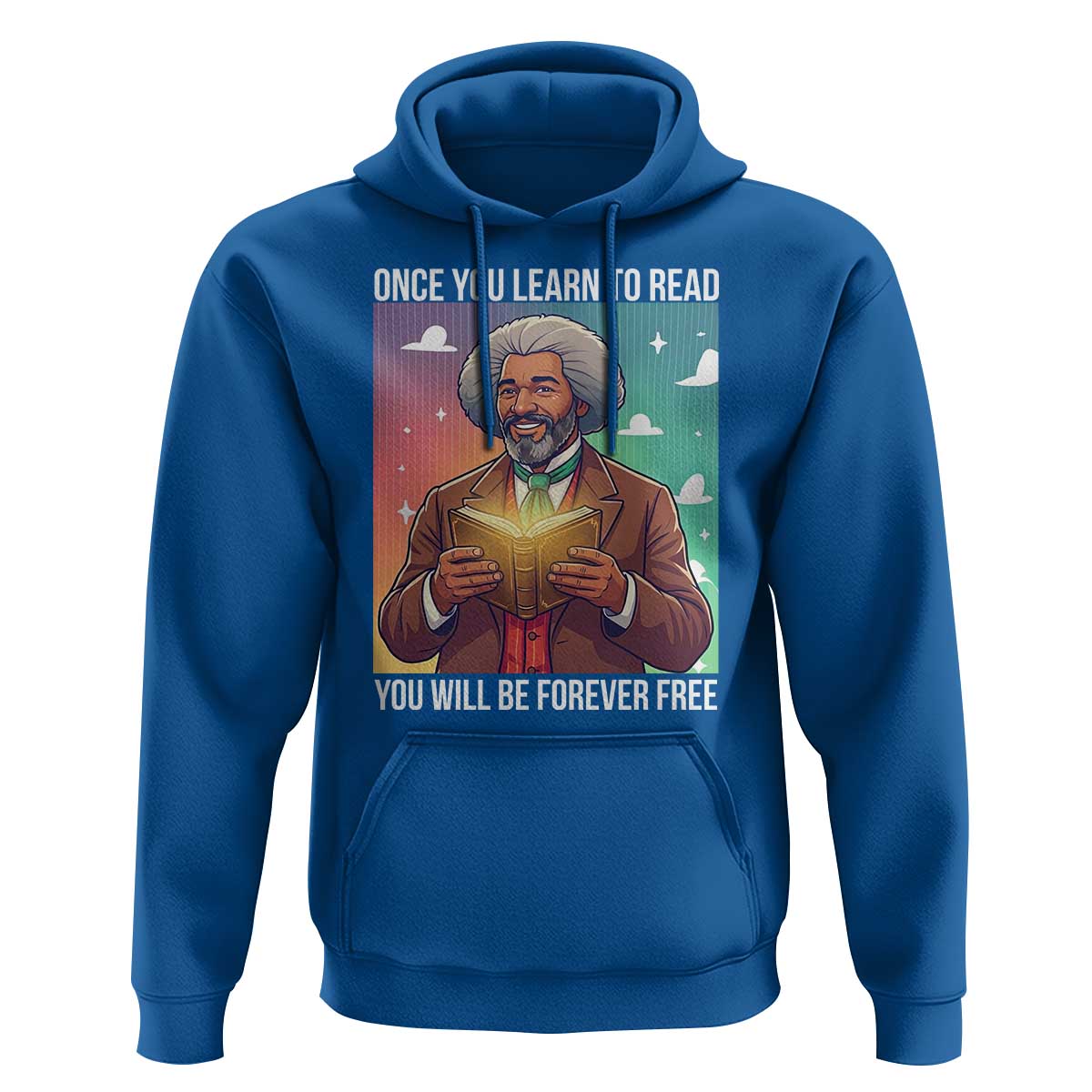 Frederick Douglass Reading And Freedom Hoodie African American Heritage - Wonder Print Shop