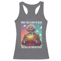 Frederick Douglass Reading And Freedom Racerback Tank Top African American Heritage - Wonder Print Shop