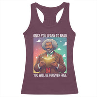 Frederick Douglass Reading And Freedom Racerback Tank Top African American Heritage - Wonder Print Shop