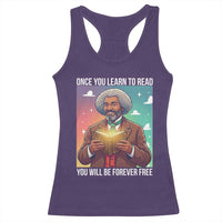 Frederick Douglass Reading And Freedom Racerback Tank Top African American Heritage - Wonder Print Shop