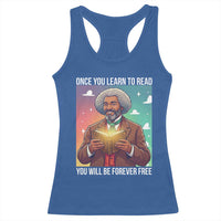 Frederick Douglass Reading And Freedom Racerback Tank Top African American Heritage - Wonder Print Shop