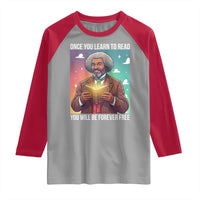 Frederick Douglass Reading And Freedom Raglan Shirt African American Heritage - Wonder Print Shop