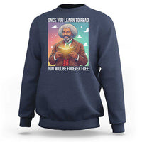 Frederick Douglass Reading And Freedom Sweatshirt African American Heritage - Wonder Print Shop