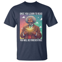 Frederick Douglass Reading And Freedom T Shirt African American Heritage - Wonder Print Shop