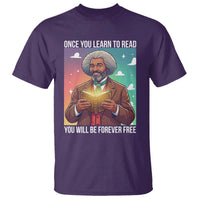 Frederick Douglass Reading And Freedom T Shirt African American Heritage - Wonder Print Shop