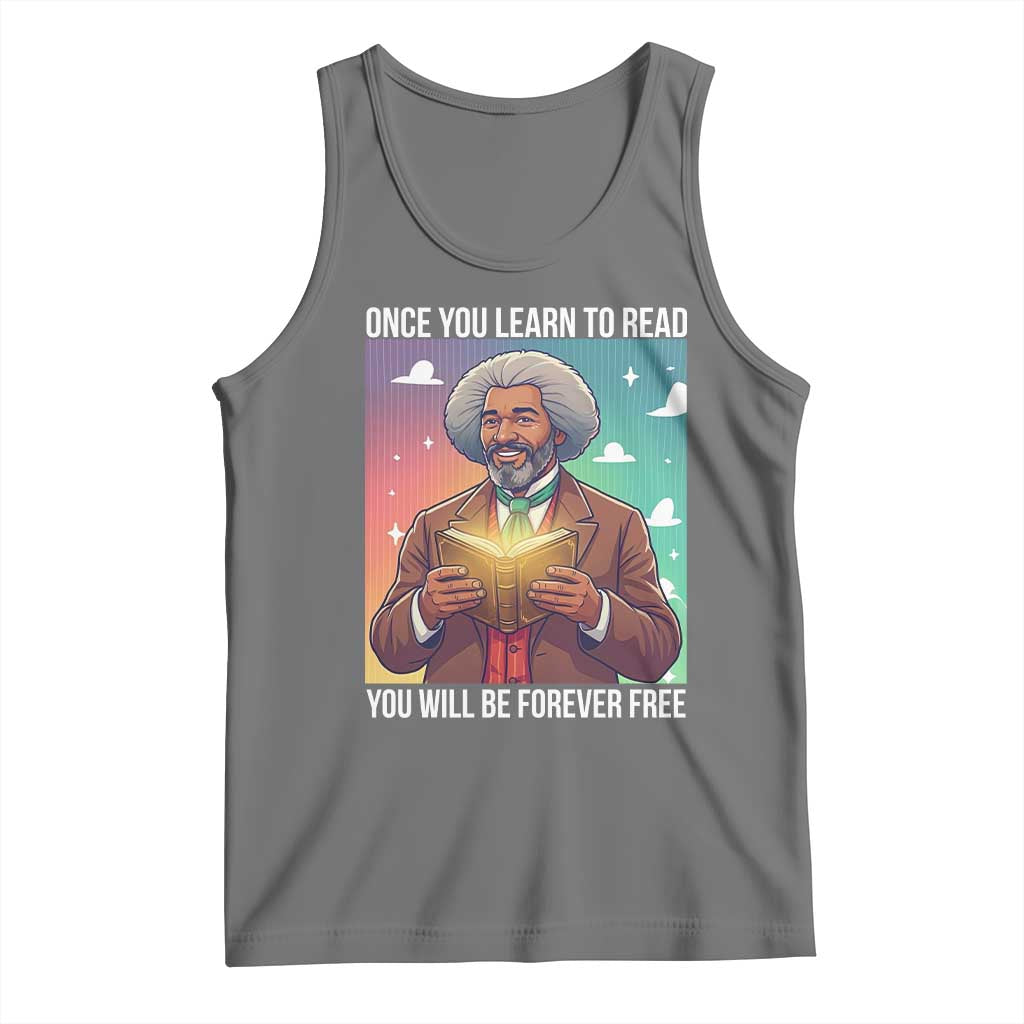 Frederick Douglass Reading And Freedom Tank Top African American Heritage - Wonder Print Shop