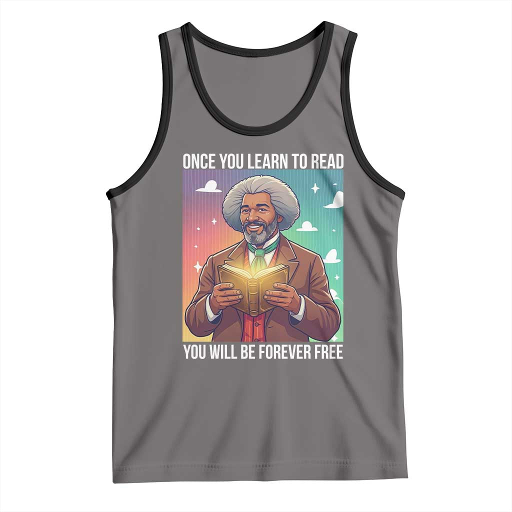 Frederick Douglass Reading And Freedom Tank Top African American Heritage - Wonder Print Shop