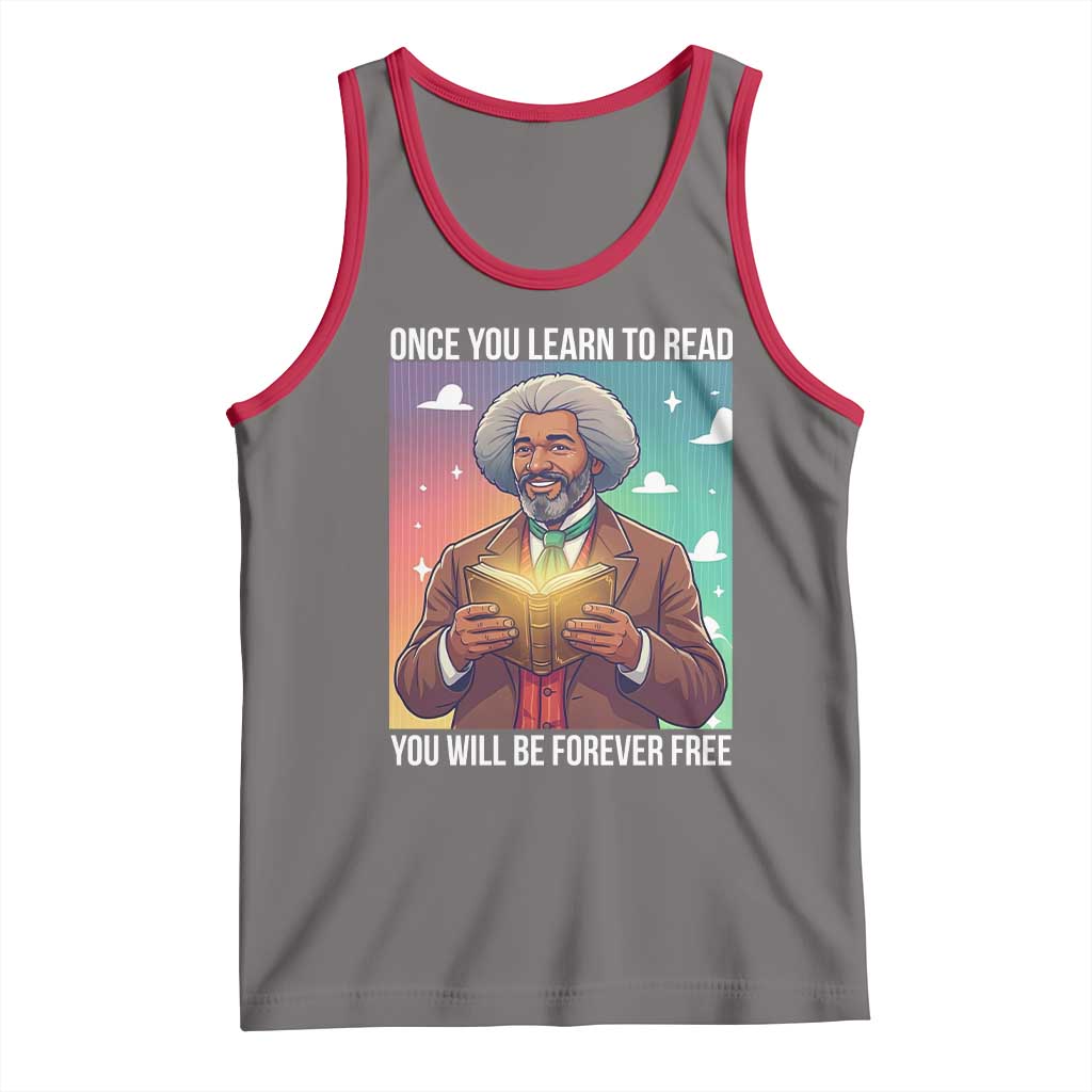 Frederick Douglass Reading And Freedom Tank Top African American Heritage - Wonder Print Shop