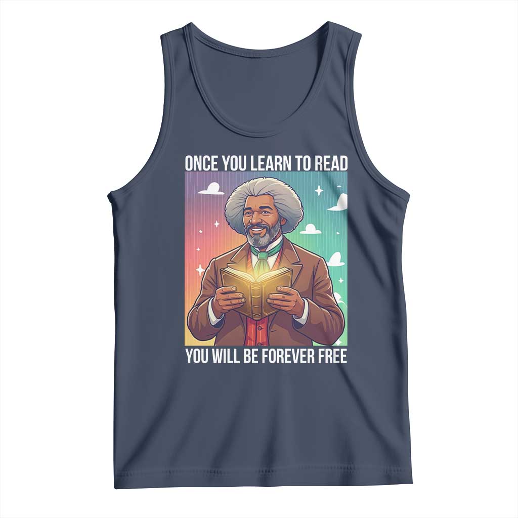 Frederick Douglass Reading And Freedom Tank Top African American Heritage - Wonder Print Shop