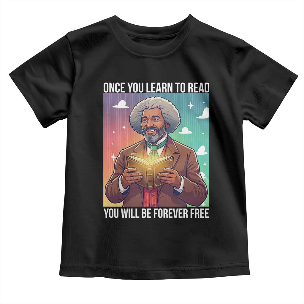 Frederick Douglass Reading And Freedom Toddler T Shirt African American Heritage - Wonder Print Shop