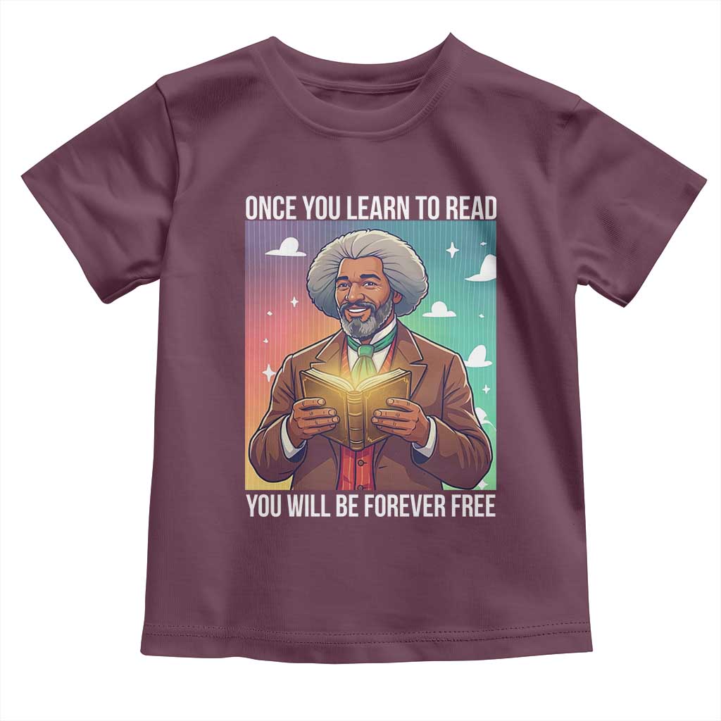 Frederick Douglass Reading And Freedom Toddler T Shirt African American Heritage - Wonder Print Shop