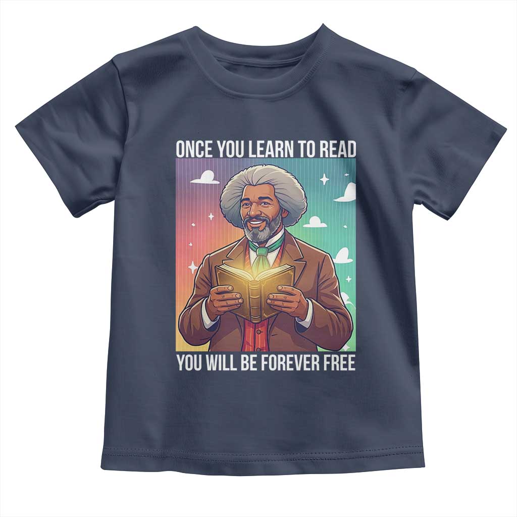 Frederick Douglass Reading And Freedom Toddler T Shirt African American Heritage - Wonder Print Shop