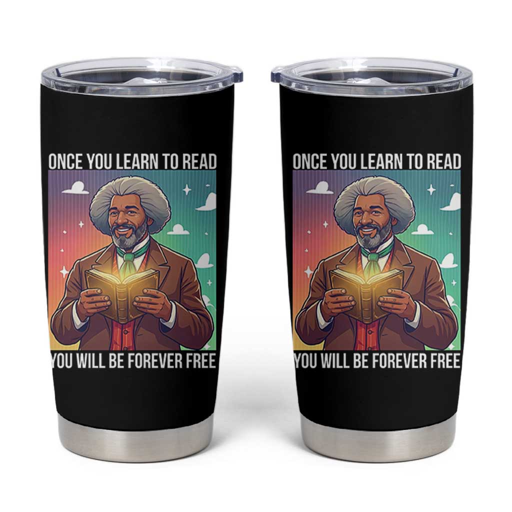 Frederick Douglass Reading And Freedom Tumbler Cup African American Heritage - Wonder Print Shop