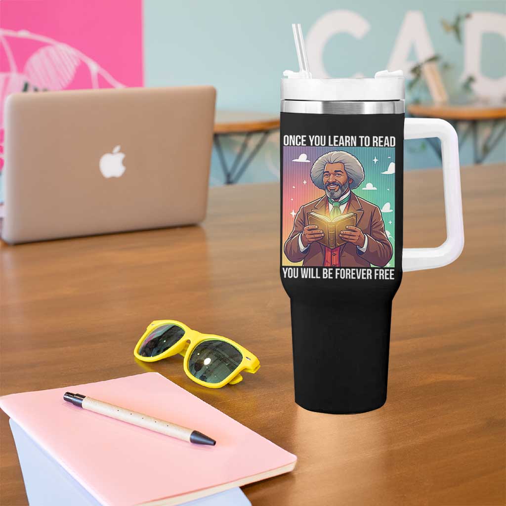 Frederick Douglass Reading And Freedom Tumbler With Handle African American Heritage - Wonder Print Shop