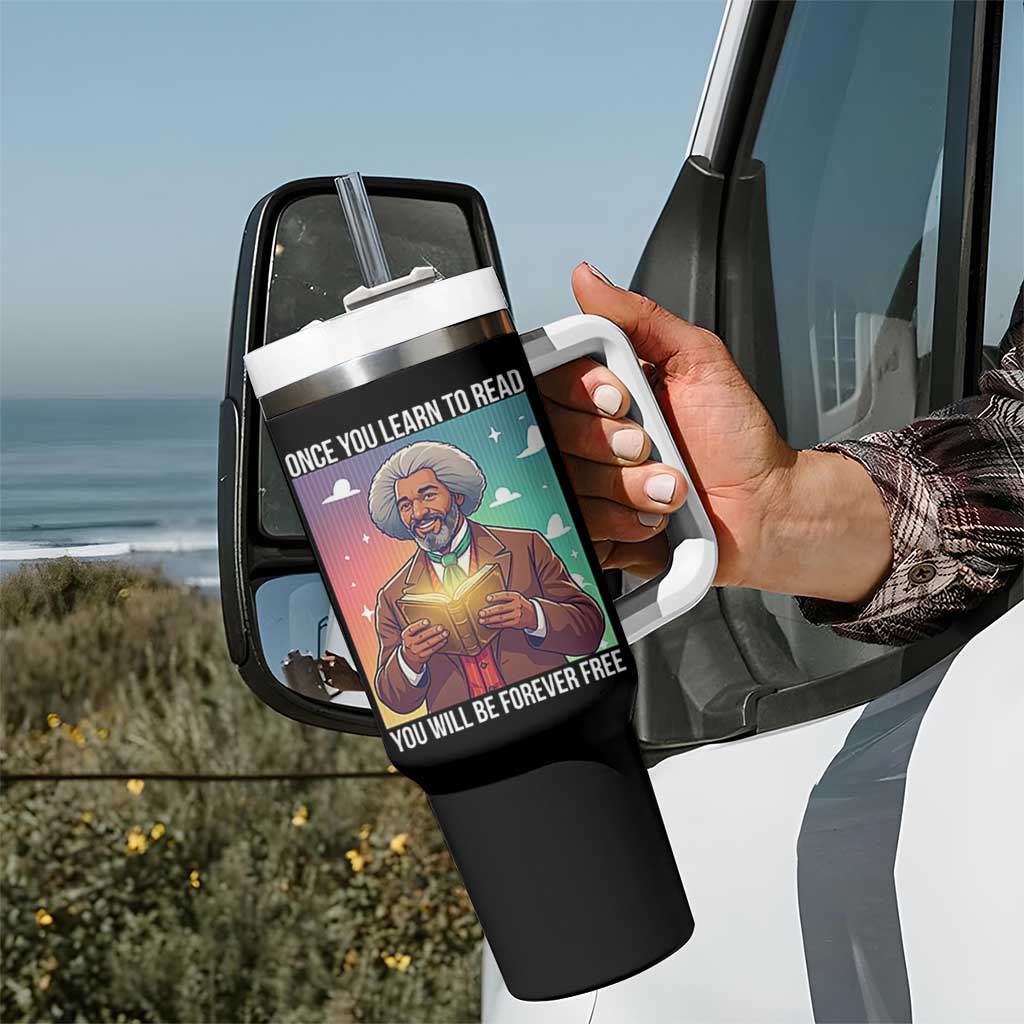 Frederick Douglass Reading And Freedom Tumbler With Handle African American Heritage - Wonder Print Shop