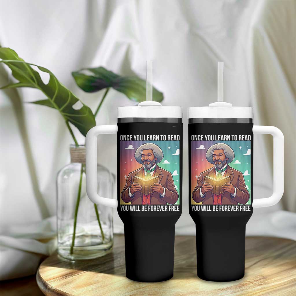 Frederick Douglass Reading And Freedom Tumbler With Handle African American Heritage - Wonder Print Shop