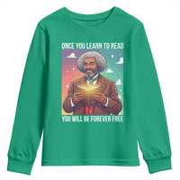 Frederick Douglass Reading And Freedom Youth Sweatshirt African American Heritage - Wonder Print Shop