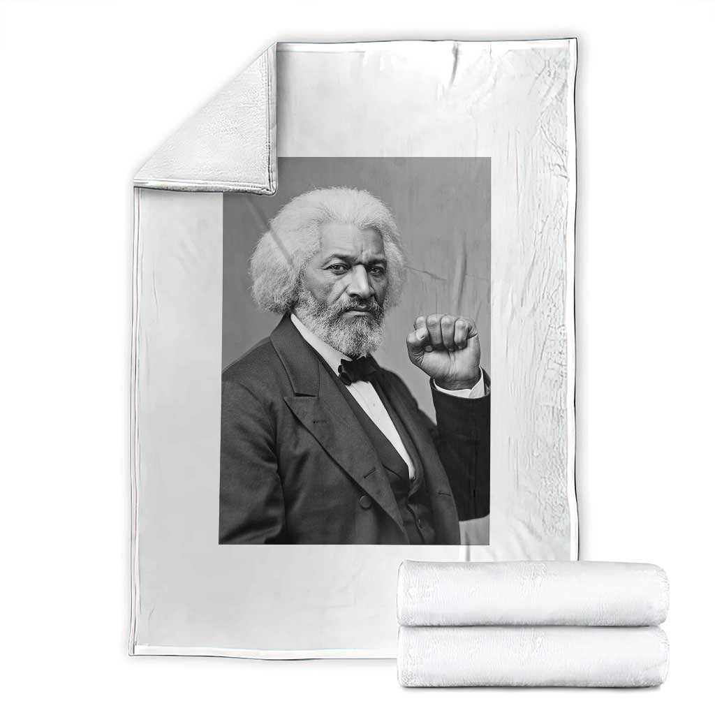 Strong Black History Leader Throw Blanket Frederick Douglass Empowerment - Wonder Print Shop