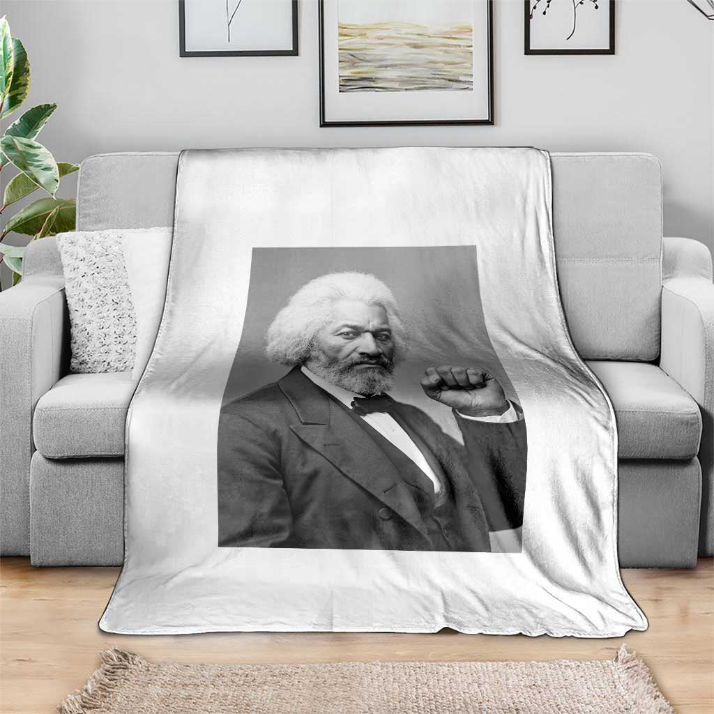 Strong Black History Leader Throw Blanket Frederick Douglass Empowerment - Wonder Print Shop