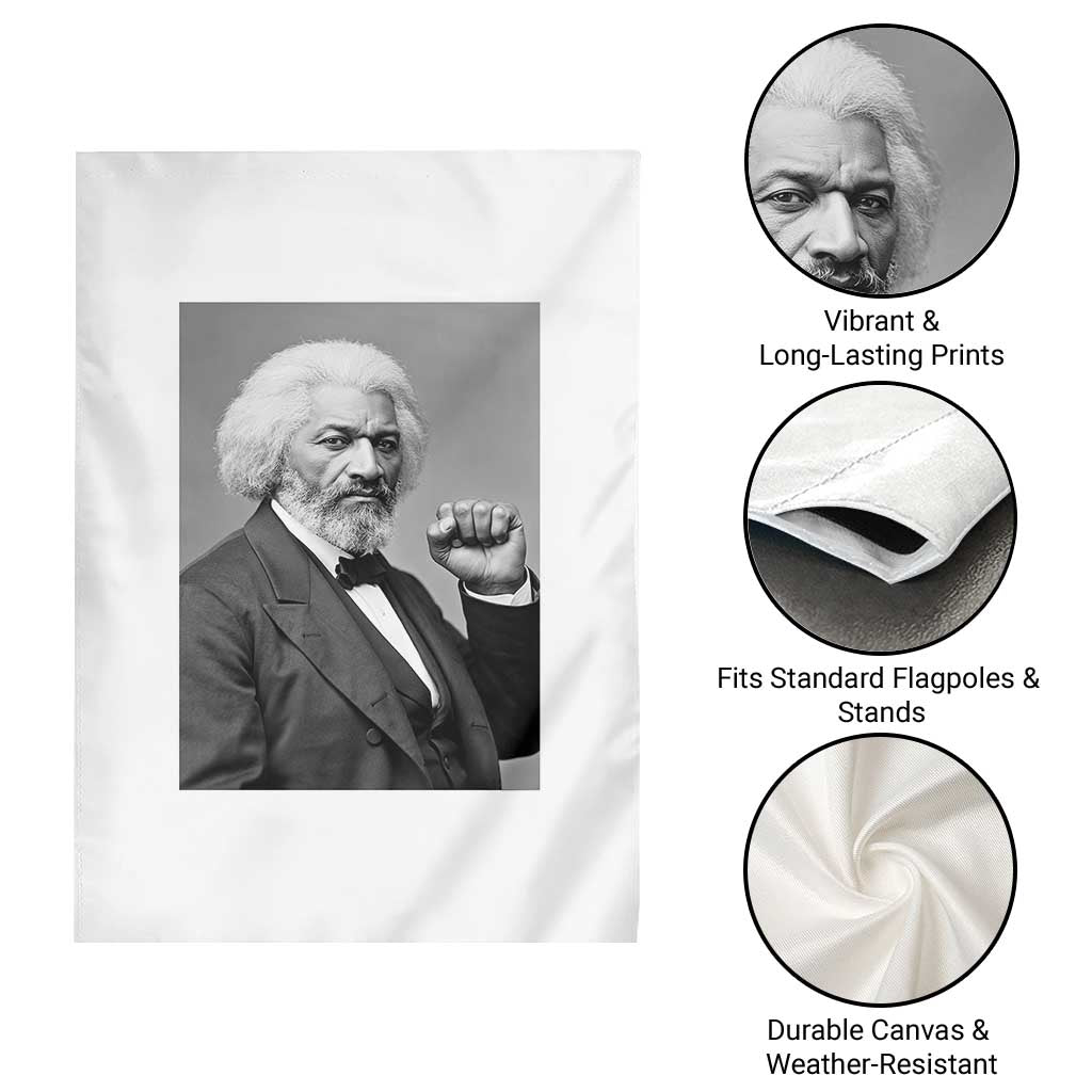 Strong Black History Leader Garden Flag Frederick Douglass Empowerment - Wonder Print Shop