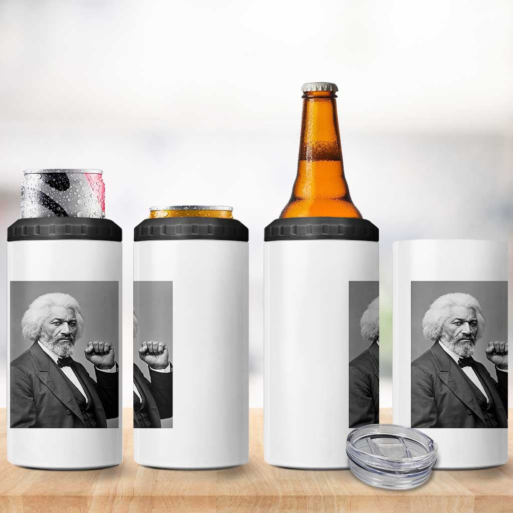 Strong Black History Leader 4 in 1 Can Cooler Tumbler Frederick Douglass Empowerment - Wonder Print Shop