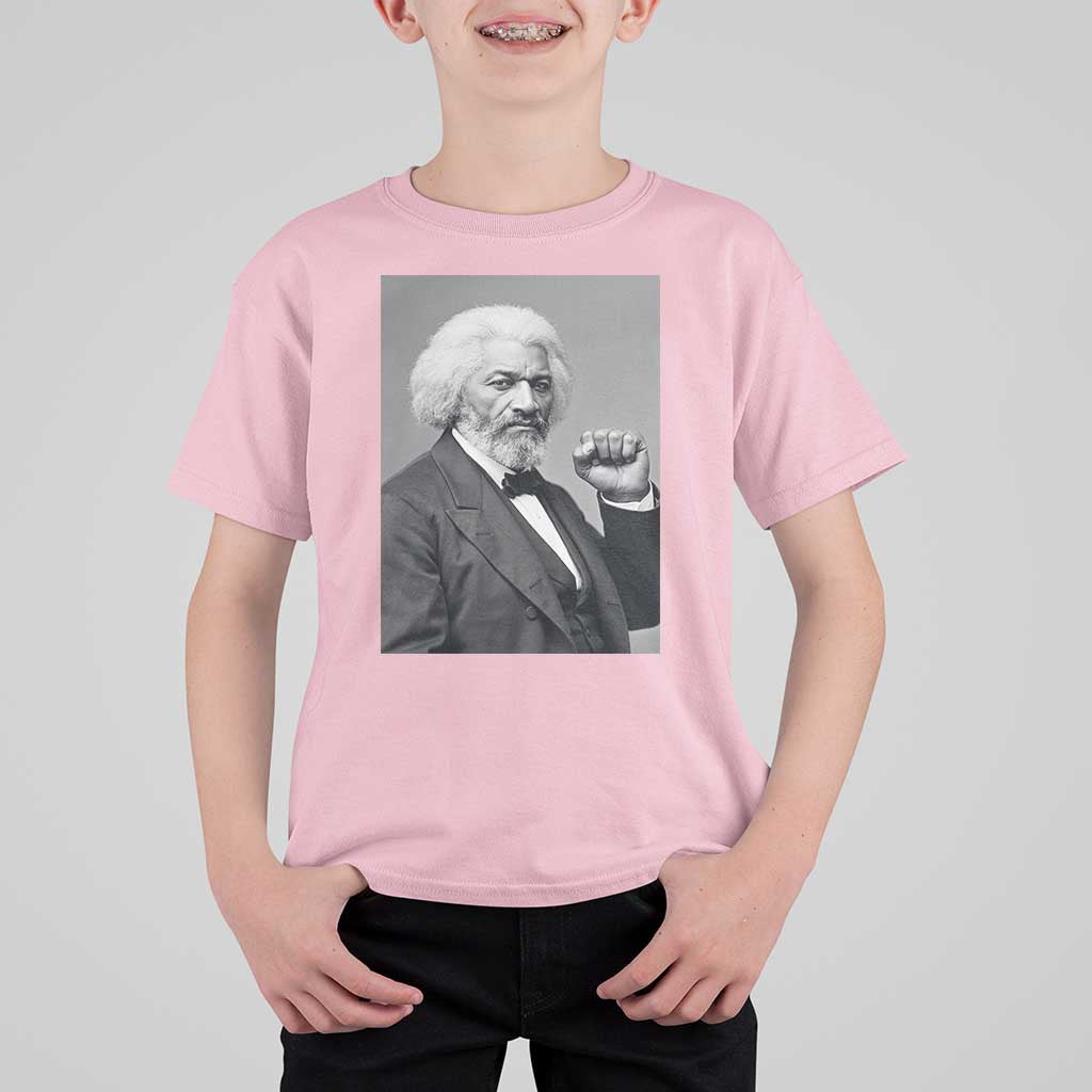 Strong Black History Leader T Shirt For Kid Frederick Douglass Empowerment - Wonder Print Shop