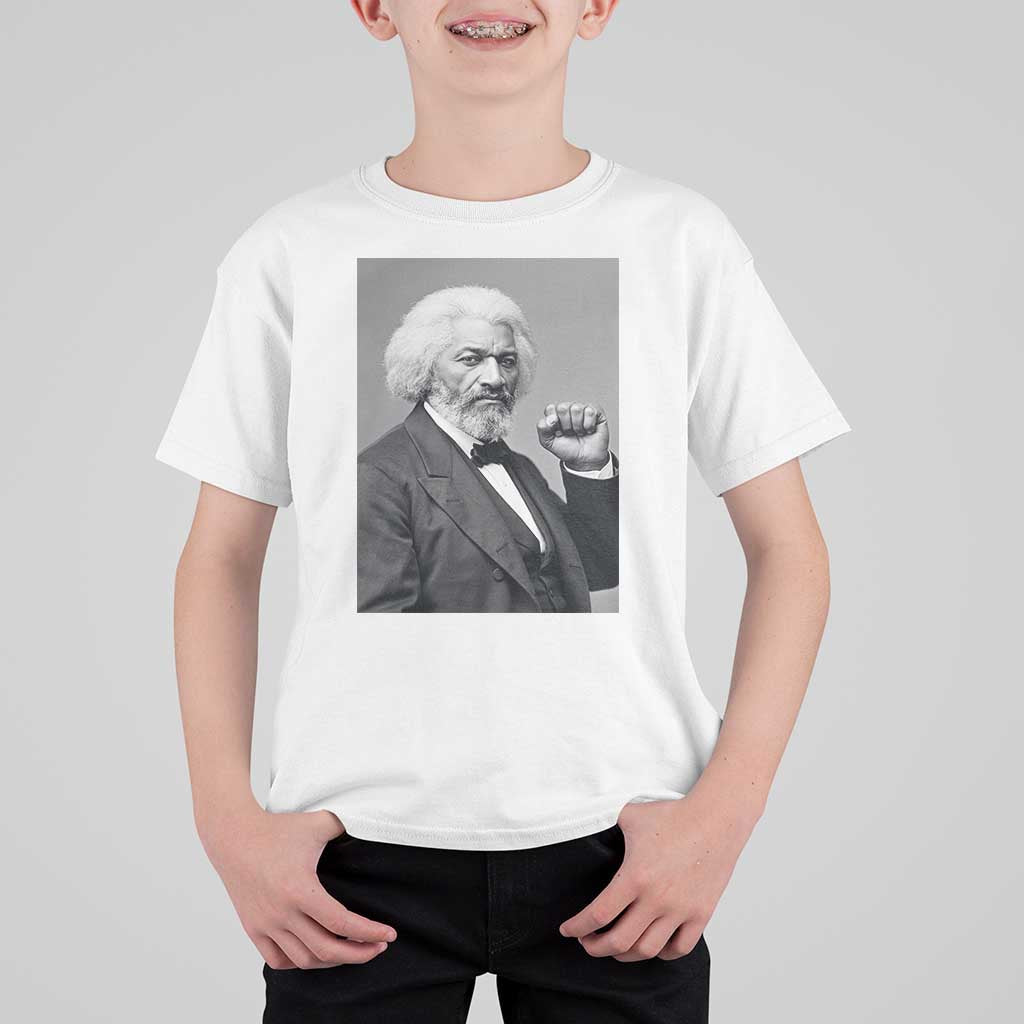 Strong Black History Leader T Shirt For Kid Frederick Douglass Empowerment - Wonder Print Shop